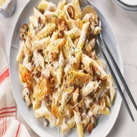 Pâtes à la Crème Poulet et Champignons