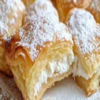 Ricotta Almond Pillows with Vanilla & Powdered Sugar