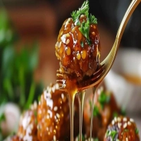 Boulettes de Viande au Miel et à la Sauce Soja