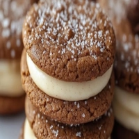 Ginger Molasses Cookies with Eggnog Buttercream