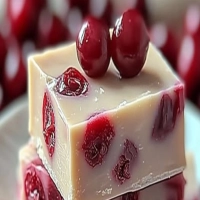 Maraschino Cherry White Chocolate Fudge – Holiday Bliss