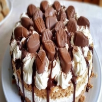 Tarte Kinder Bueno au Chocolat Blanc et Noisettes