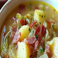 Irish Bacon Cabbage and Potato Soup