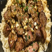 Garlic Steak Rice Skillet