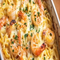 Shrimp Scampi Pasta Bake