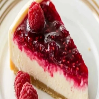 Raspberry Ripple Cheesecake Slice