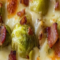 Bacon Brussels Sprouts Gratin