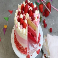 Vanilla Strawberry Ombre Cake: A Layered Delight