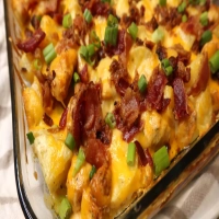 Creamy Chicken Cheddar Ranch Potato Casserole