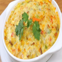 Arroz cremoso de forno