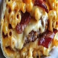 Bacon Mac Cheese Burger Wrap