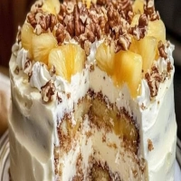 Bolo de Noz de Abacaxi Cremoso