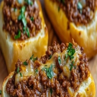 Sloppy Joe Garlic Bread