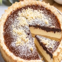Tarte au chocolat et mousse à la noix de coco