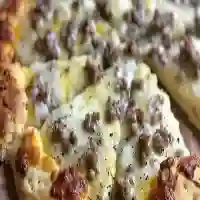 Biscuits and Sausage Gravy Breakfast Pizza