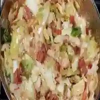 Fried Cabbage with Bacon Onion and Garlic