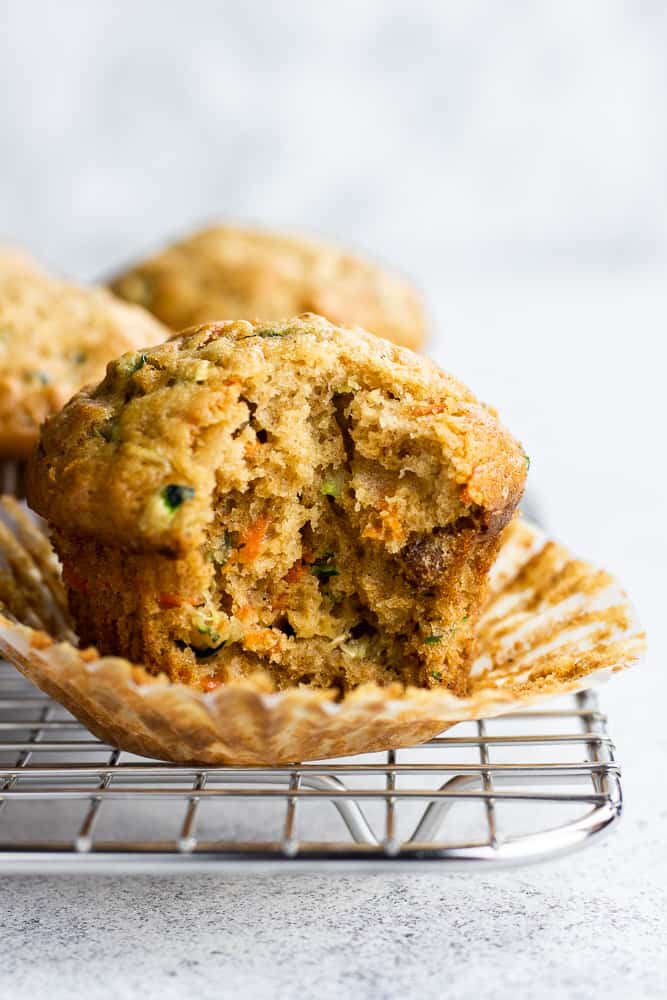 Carrot Cake Zucchini Muffins