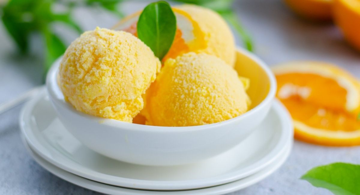 Receta de helado de naranja casero