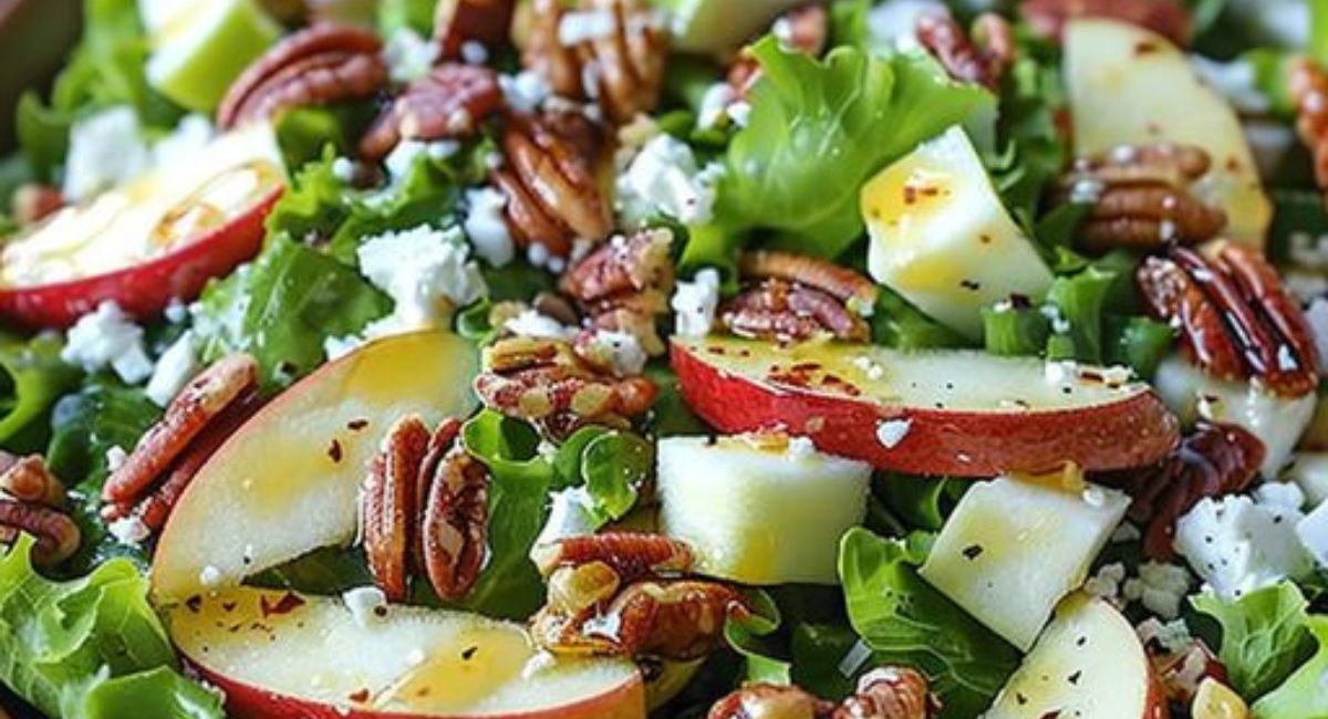 Salade de pommes, de noix de pécan et de feta