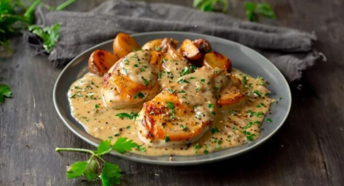 Escalopes de Poulet à la Sauce Moutarde