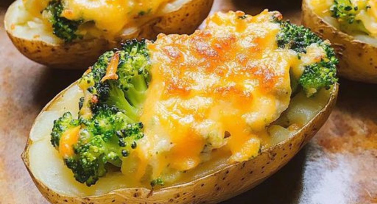 Broccoli and Cheddar Twice-Baked Potatoes