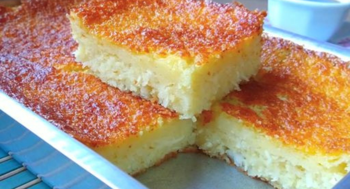Bolo queijadinha de liquidificador: Receita perfeita pra servir com o Café quentinho, todos vão gostar