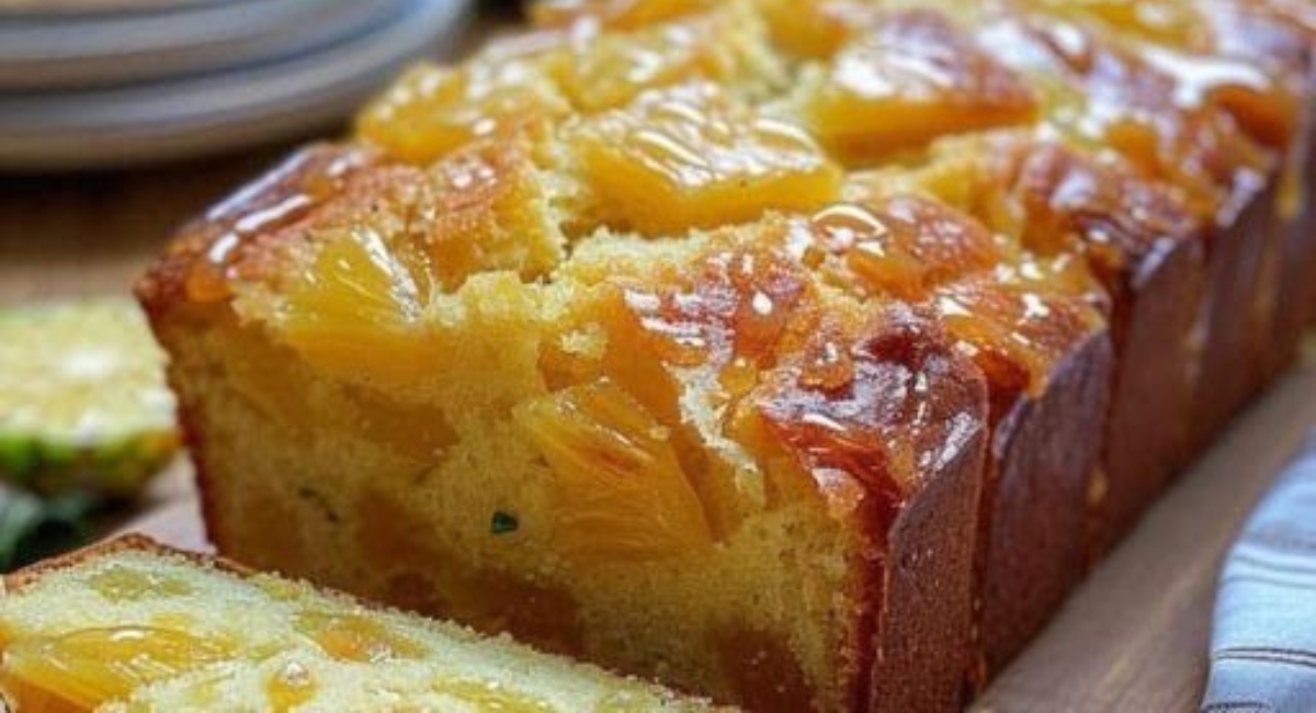 Bolo de abacaxi invertido sem farinha de trigo e sem fermento