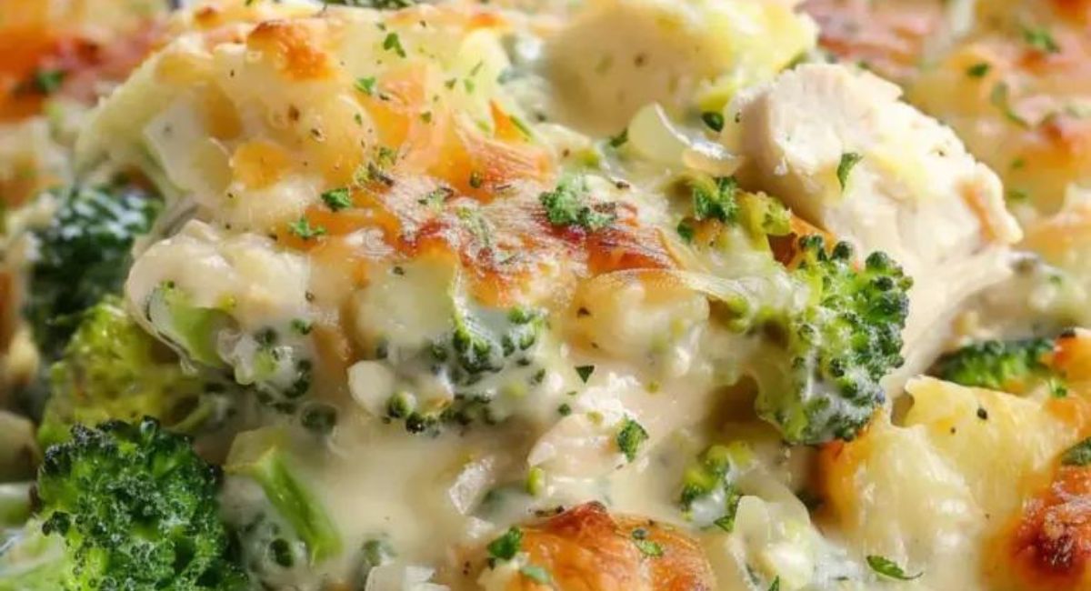 Baked Potato Chicken and Broccoli Casserole 