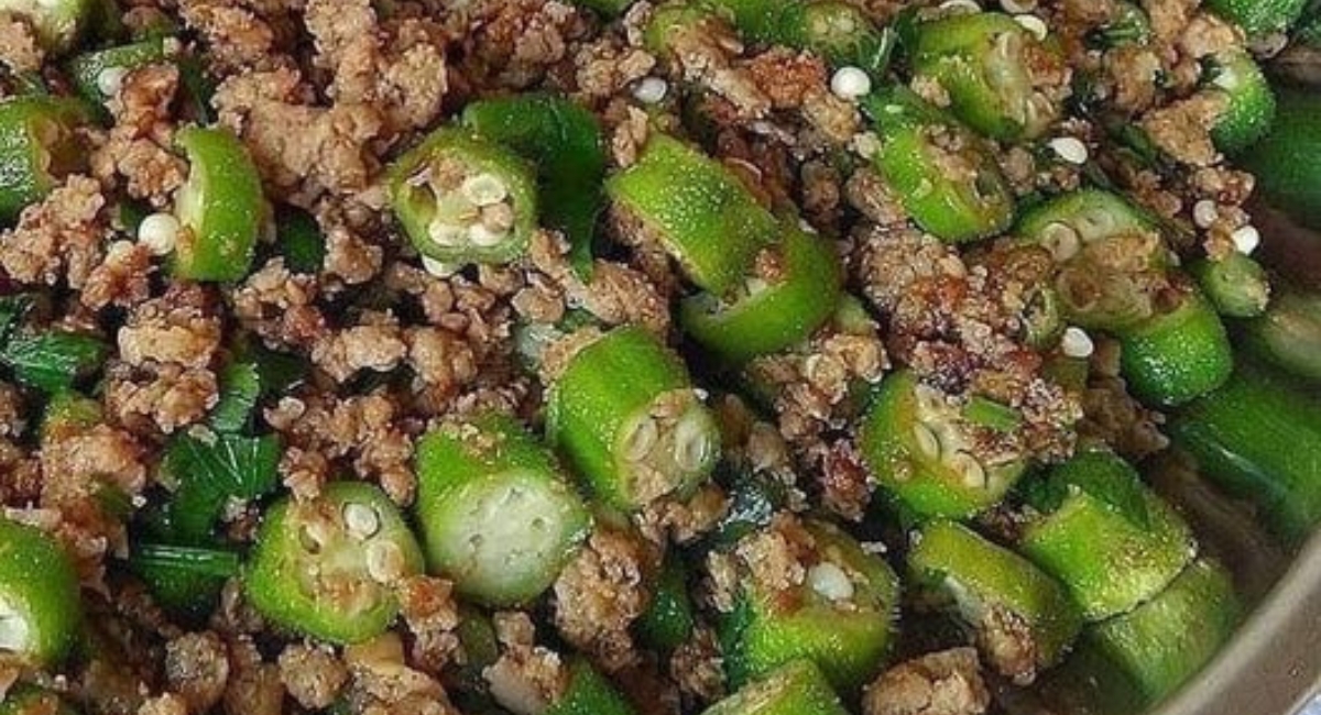 Carne Moída Fritinha com Quiabo
