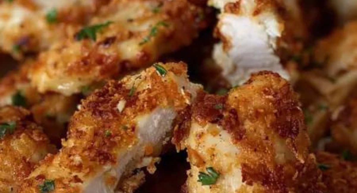 Parmesan crusted air fryer chicken tenders