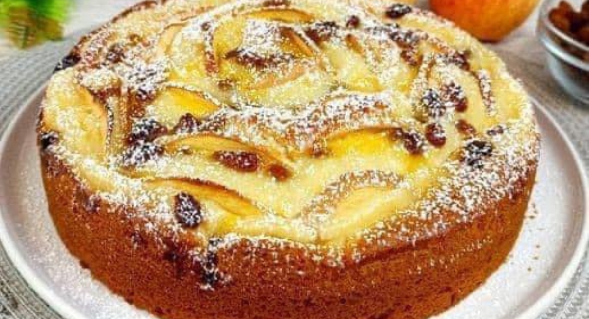Deliciosa torta de maça com creme