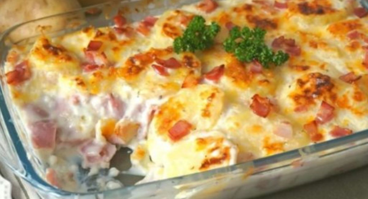 Como hacer Papas en salsa bechamel gratinada