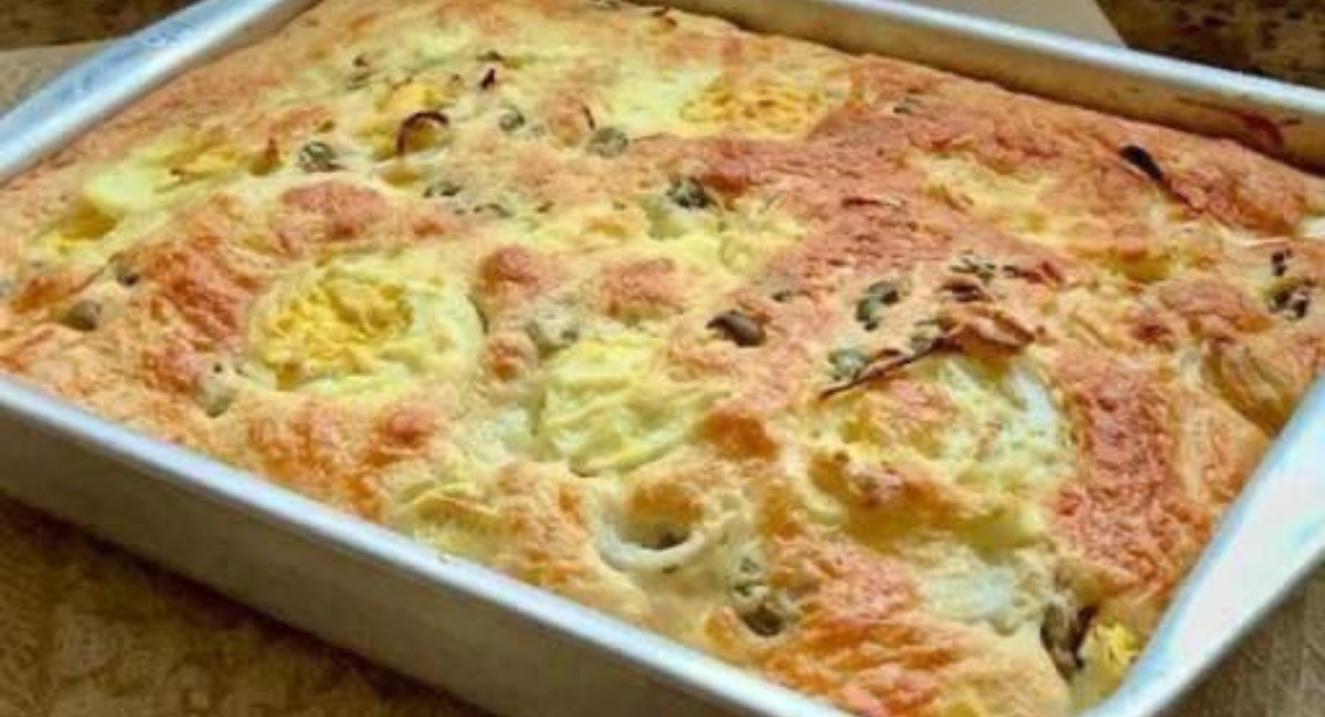 Torta portuguesa: o sabor de pizza mais popular virou uma torta de liquidificador de dar água na boca
