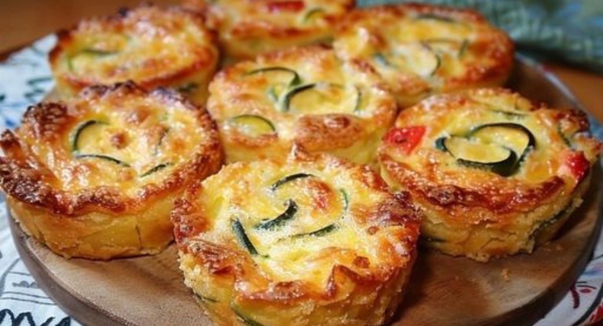 Flan de courgettes et poivron
