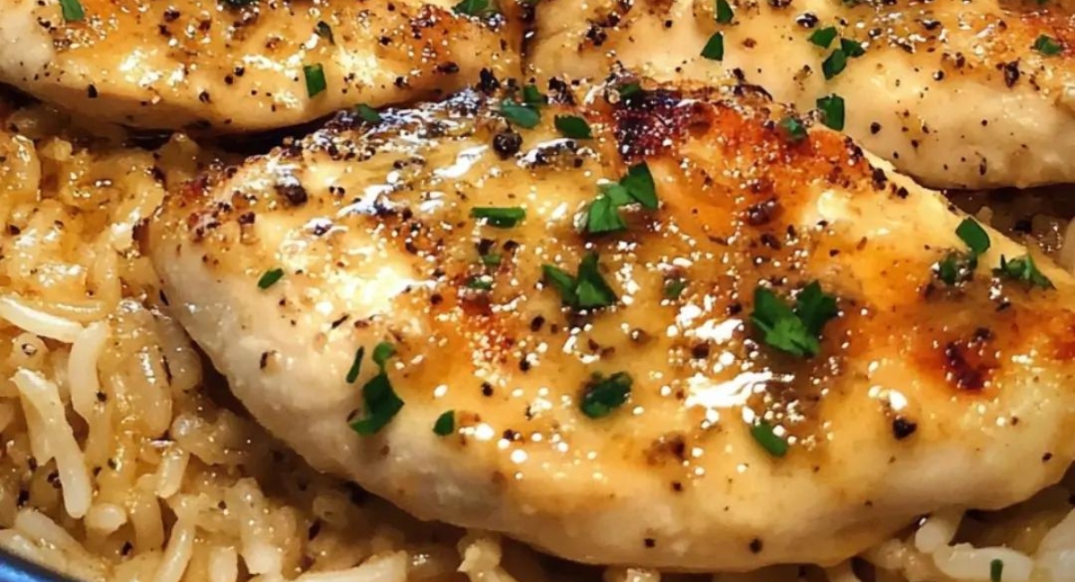 Chicken with Garlic Parmesan Rice