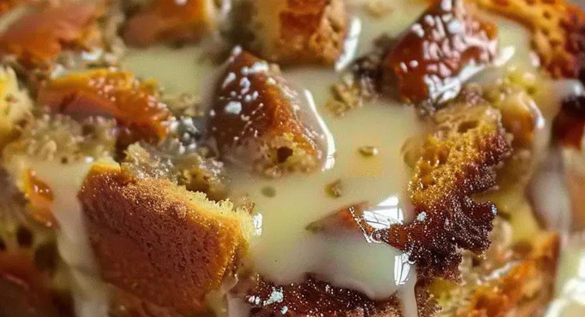 Grandma's Old Fashioned Bread Pudding with Vanilla Sauce!