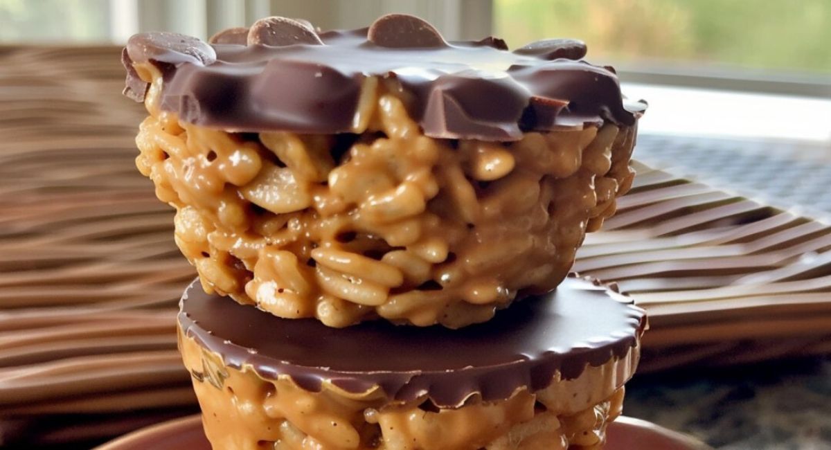 Chocolate Peanut Butter Rice Krispie Cups