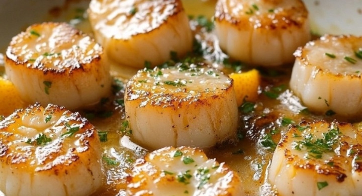 Un plat au goût très délicats des noix de Saint Jacques poêlées et caramélisées aux agrumes!