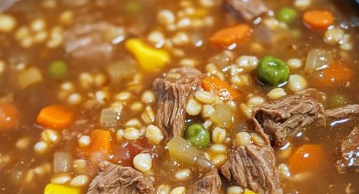 Slow Cooker Beef Barley Soup