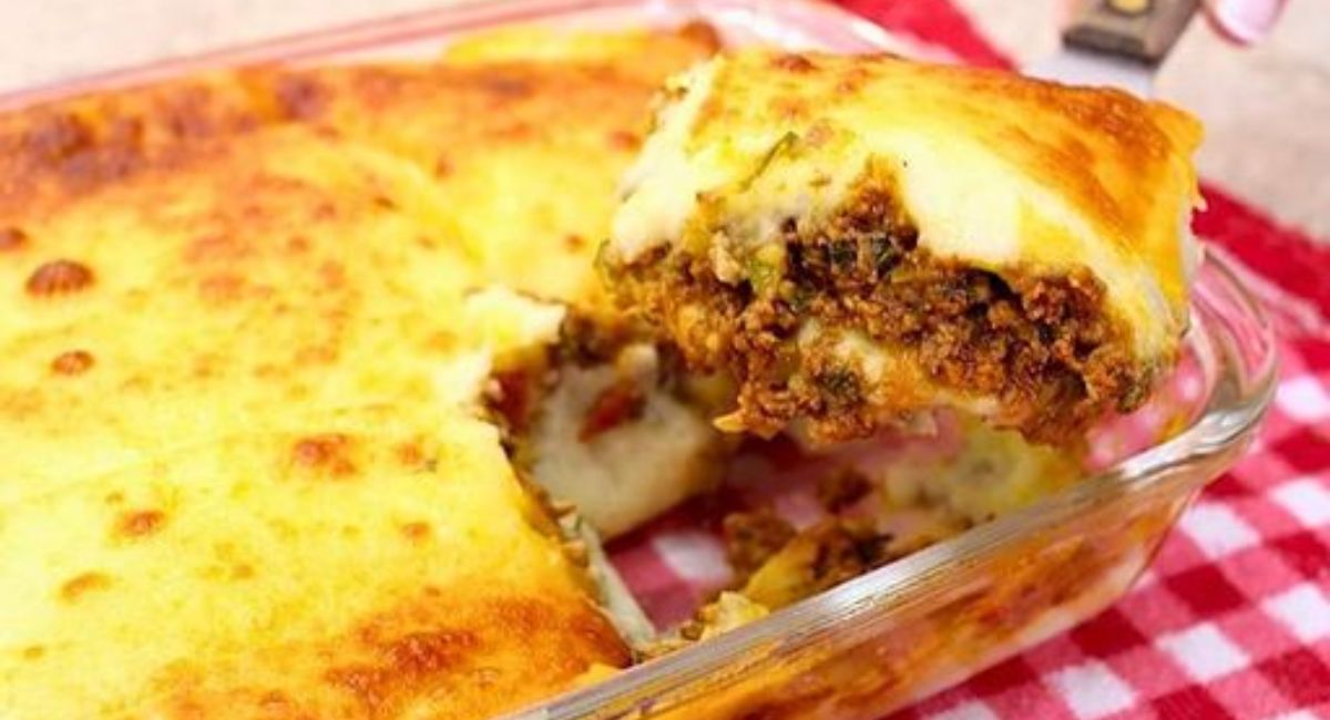 Escondidinho de carne moída delicioso