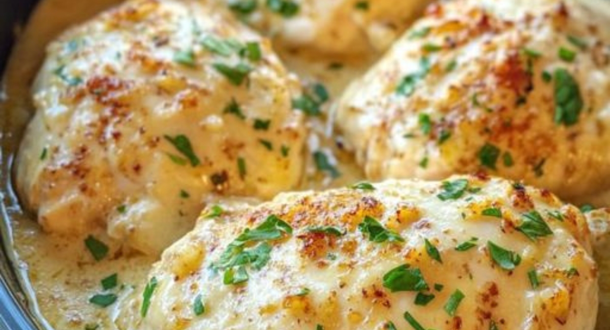 Slow Cooker Garlic Parmesan Chicken