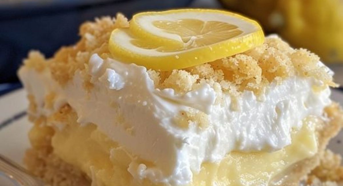 4-Ingredient Lemon Cream Cheese Dump Cake