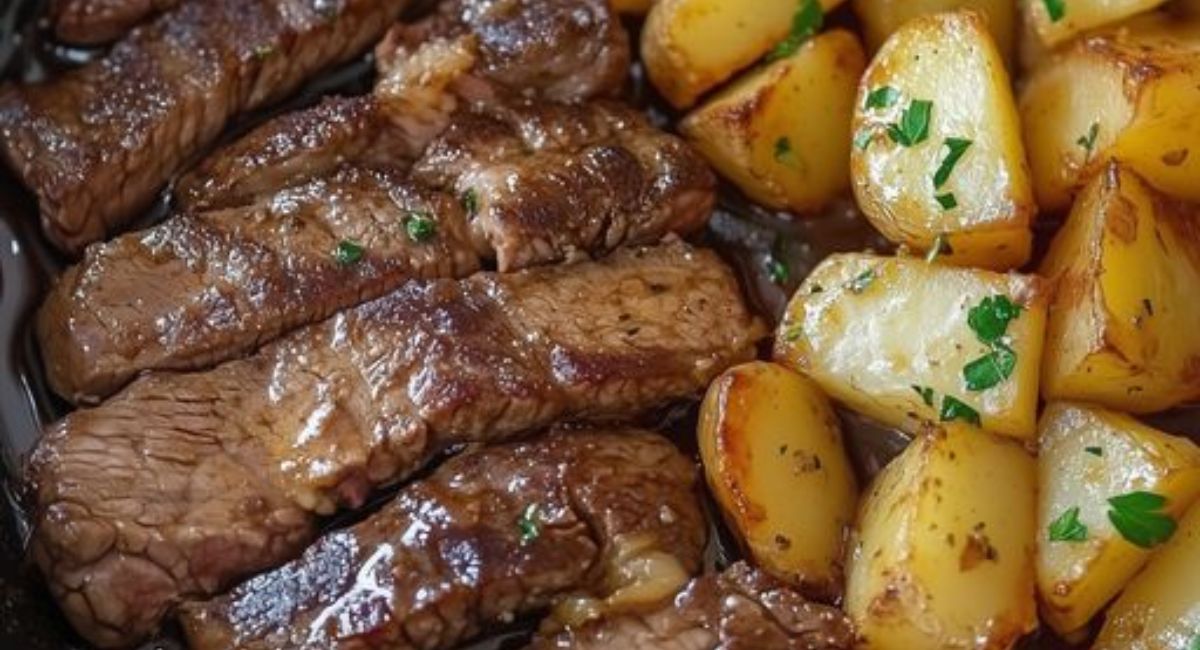 Garlic Butter Steak and Potatoes Skillet