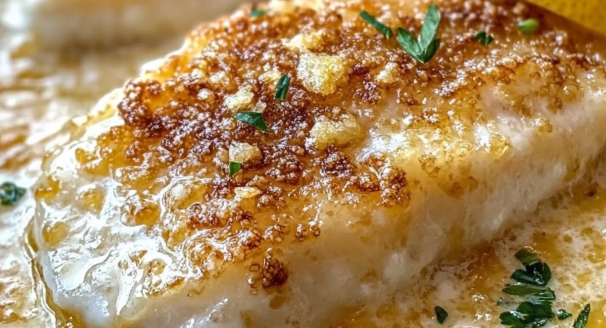 Dos de cabillaud à la crème de parmesan au citron