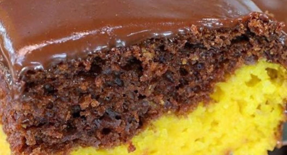 Bolo de Cenoura com chocolate fofinho