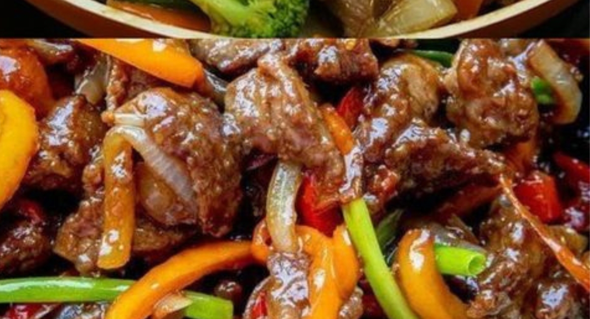 Tirinhas de carne chinesa ao molho especial que fica macia e suculenta