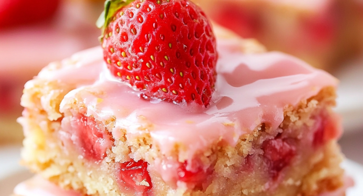 Strawberry Lemon Blondies