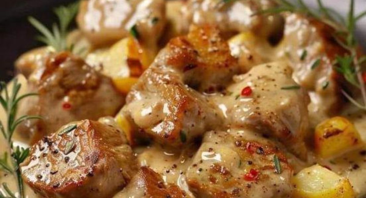 Sauté de Porc à la Crème de Moutarde