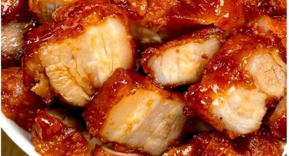 Barriga de Porco Assada ao Barbecue