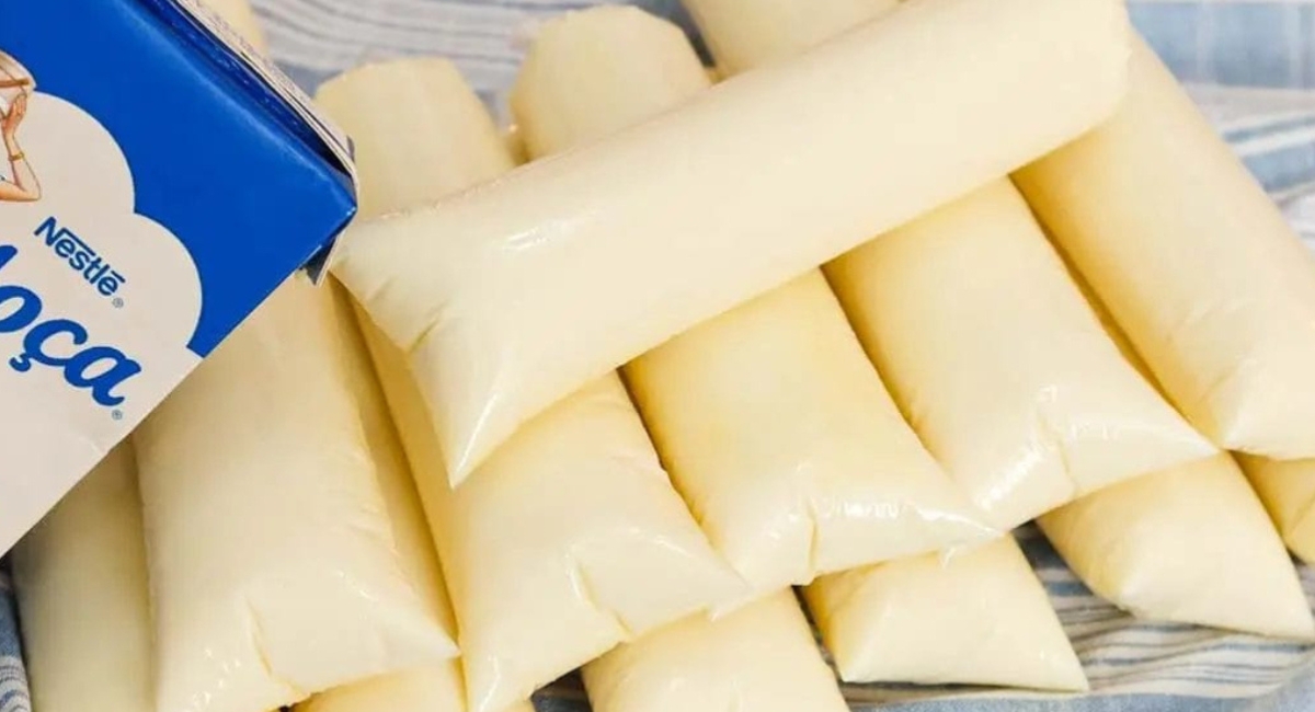 Geladinho de leite moça cremoso